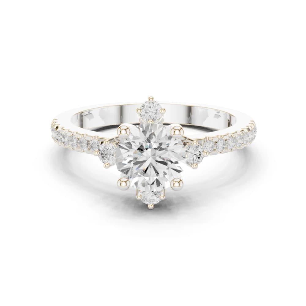 Cliff Edge Lab Grown Diamond Pointed Claw Ring - Image 2 Cliff Edge Lab Grown Diamond Pointed Claw Ring, view 2 of 9