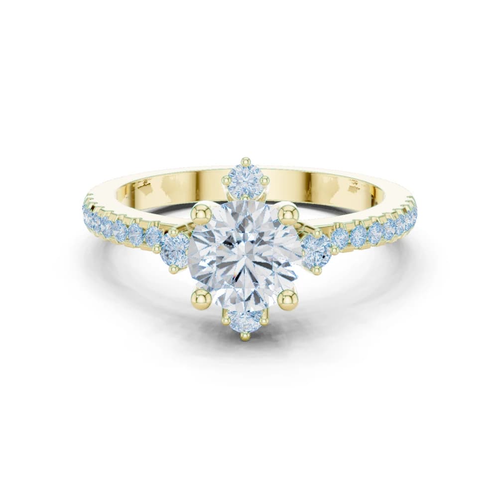 Cliff Edge Lab Grown Diamond Pointed Claw Ring - Image 3 Cliff Edge Lab Grown Diamond Pointed Claw Ring, view 3 of 9