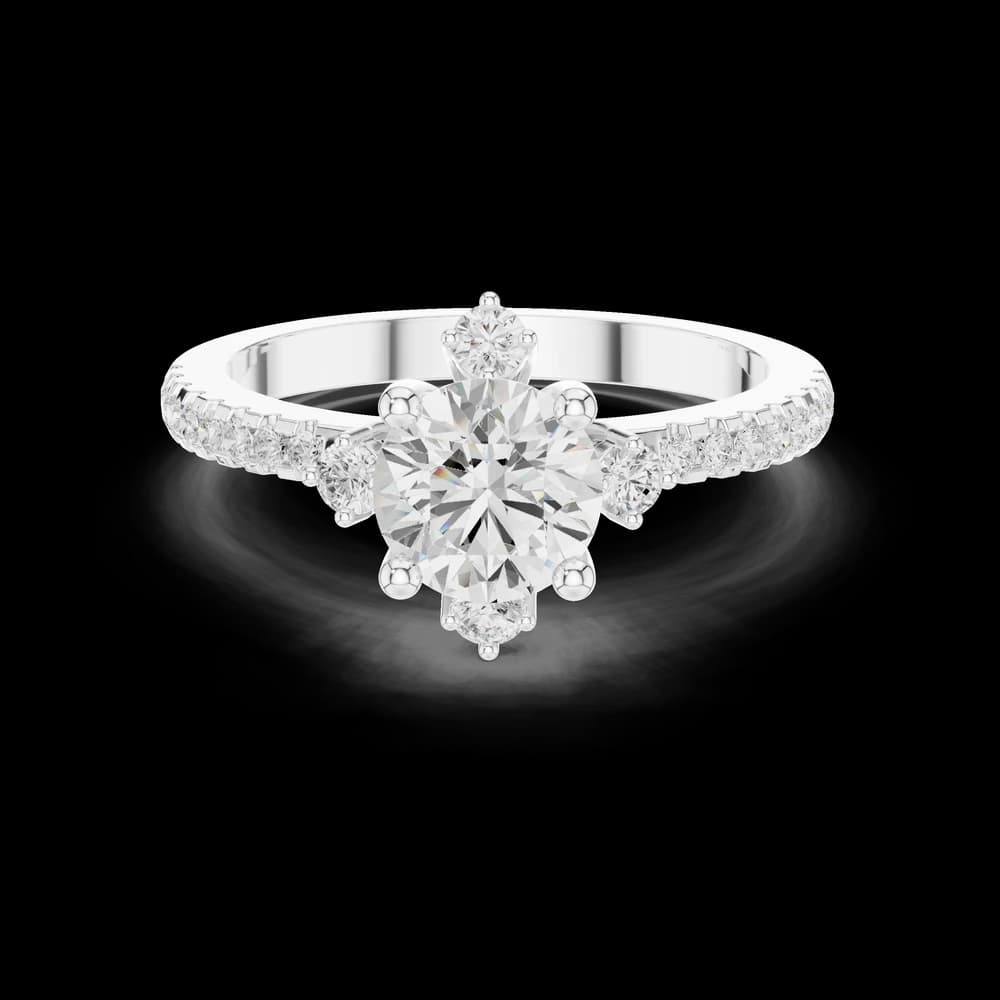 Cliff Edge Lab Grown Diamond Pointed Claw Ring - Image 5 Cliff Edge Lab Grown Diamond Pointed Claw Ring, view 5 of 9
