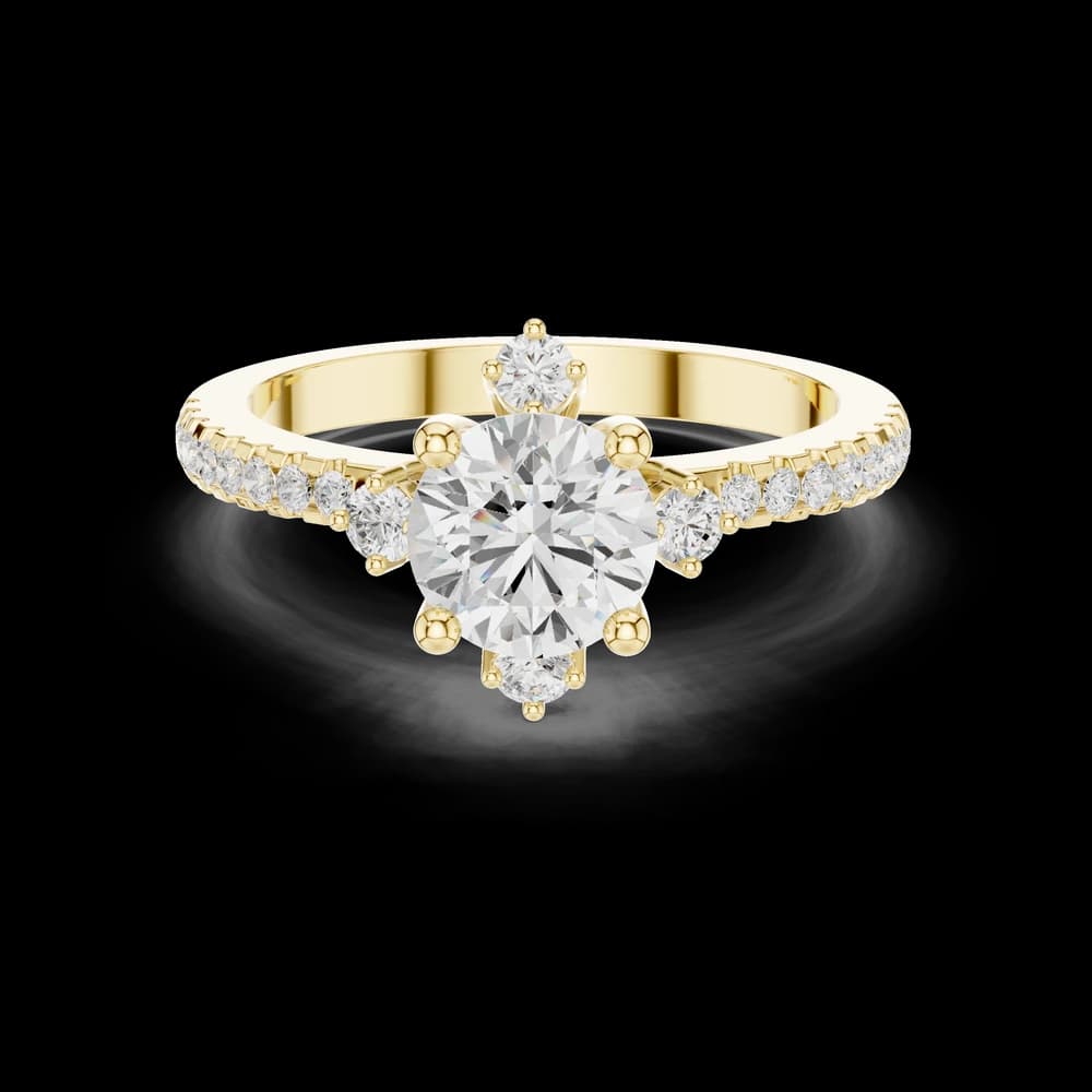 Cliff Edge Lab Grown Diamond Pointed Claw Ring - Image 6 Cliff Edge Lab Grown Diamond Pointed Claw Ring, view 6 of 9
