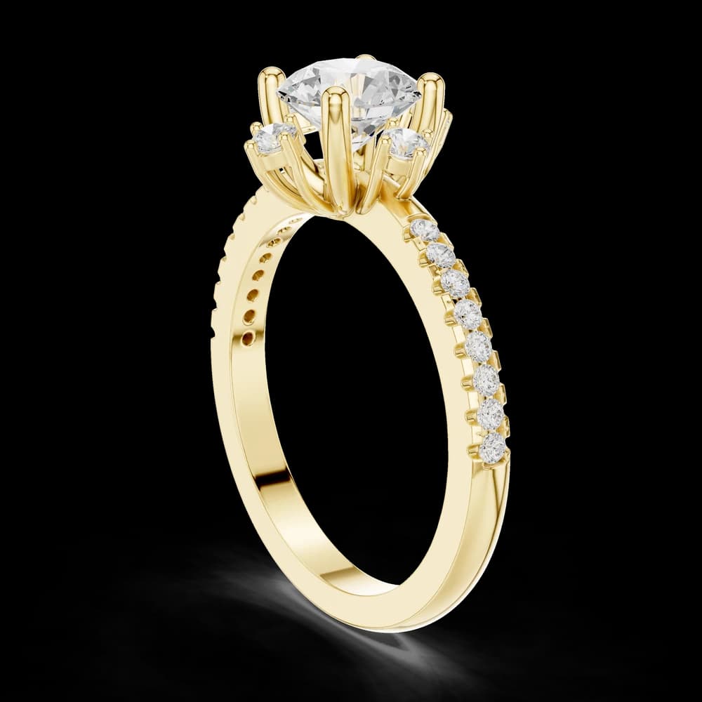 Cliff Edge Lab Grown Diamond Pointed Claw Ring - Image 7 Cliff Edge Lab Grown Diamond Pointed Claw Ring, view 7 of 9