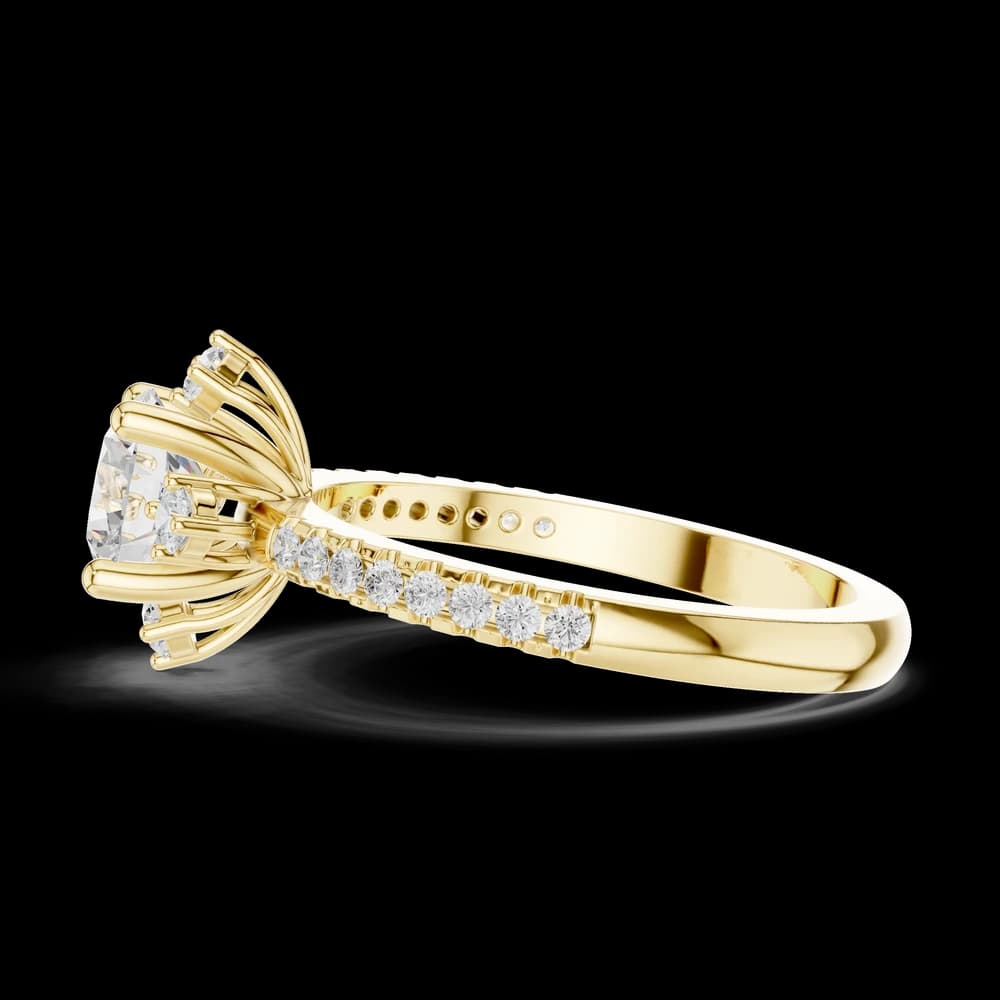 Cliff Edge Lab Grown Diamond Pointed Claw Ring - Image 9 Cliff Edge Lab Grown Diamond Pointed Claw Ring, view 9 of 9