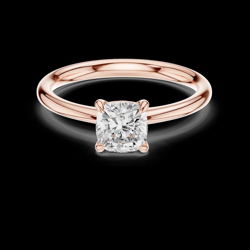 Simple Cushion Cut Solitaire Ring - Image 1 Simple Cushion Cut Solitaire Ring, view 1 of 6