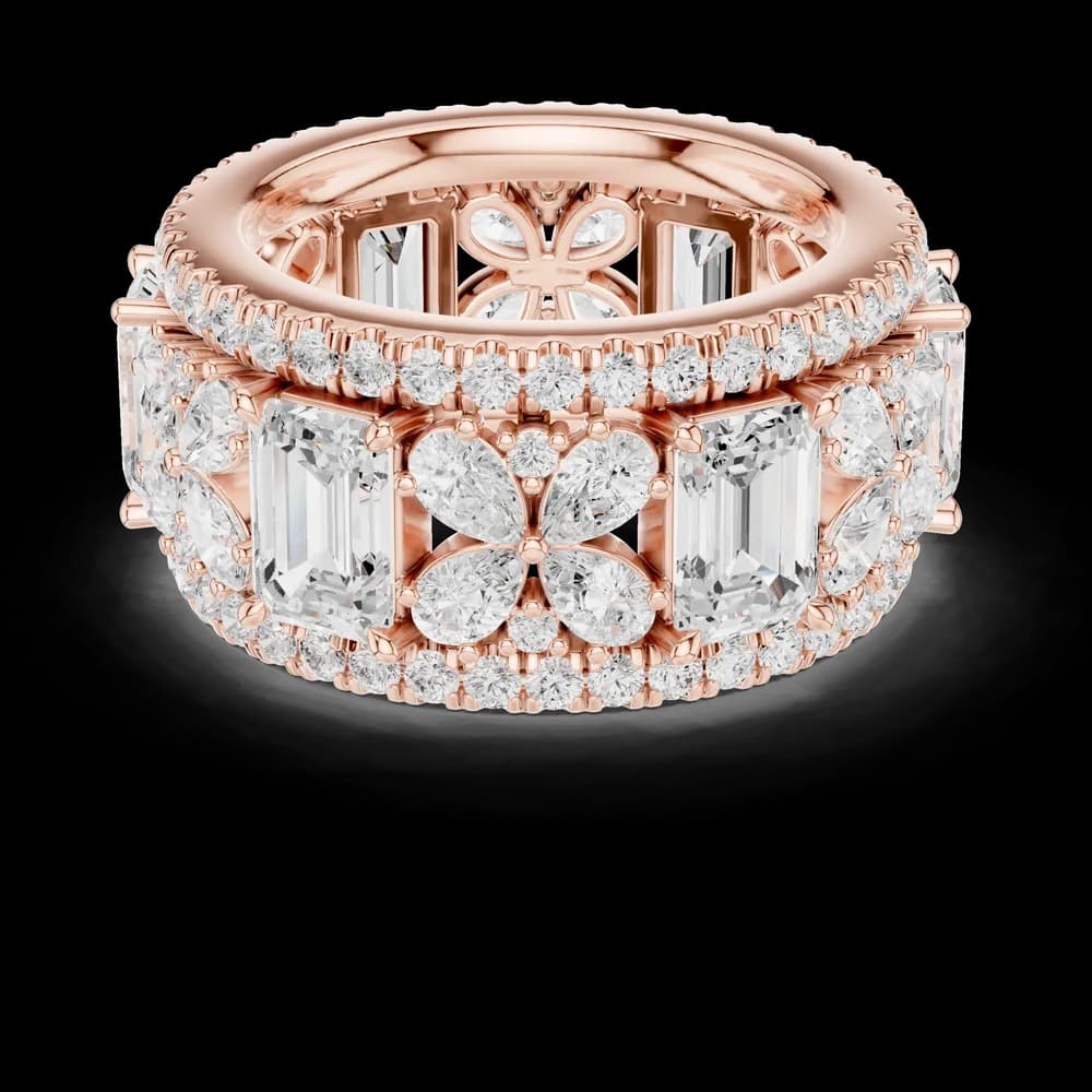 Clover Field Lab Grown Diamond Scroll Work Ring - Image 4 Clover Field Lab Grown Diamond Scroll Work Ring, view 4 of 9