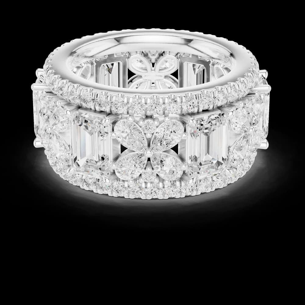 Clover Field Lab Grown Diamond Scroll Work Ring - Image 5 Clover Field Lab Grown Diamond Scroll Work Ring, view 5 of 9