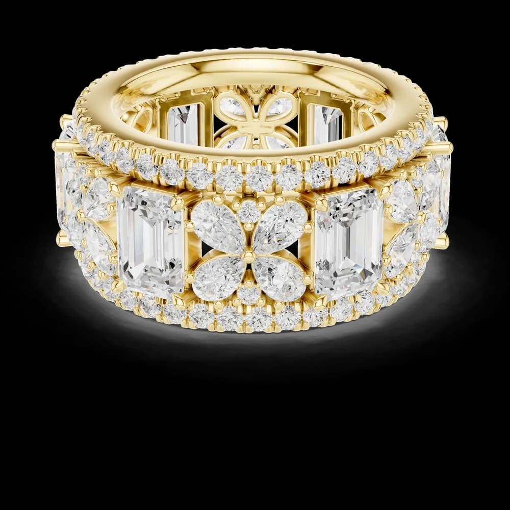Clover Field Lab Grown Diamond Scroll Work Ring - Image 6 Clover Field Lab Grown Diamond Scroll Work Ring, view 6 of 9