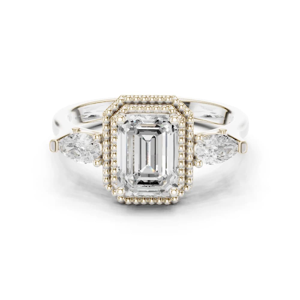 Clover Leaf Lab Grown Diamond Delicate Ribbon Ring - Image 2 Clover Leaf Lab Grown Diamond Delicate Ribbon Ring, view 2 of 9