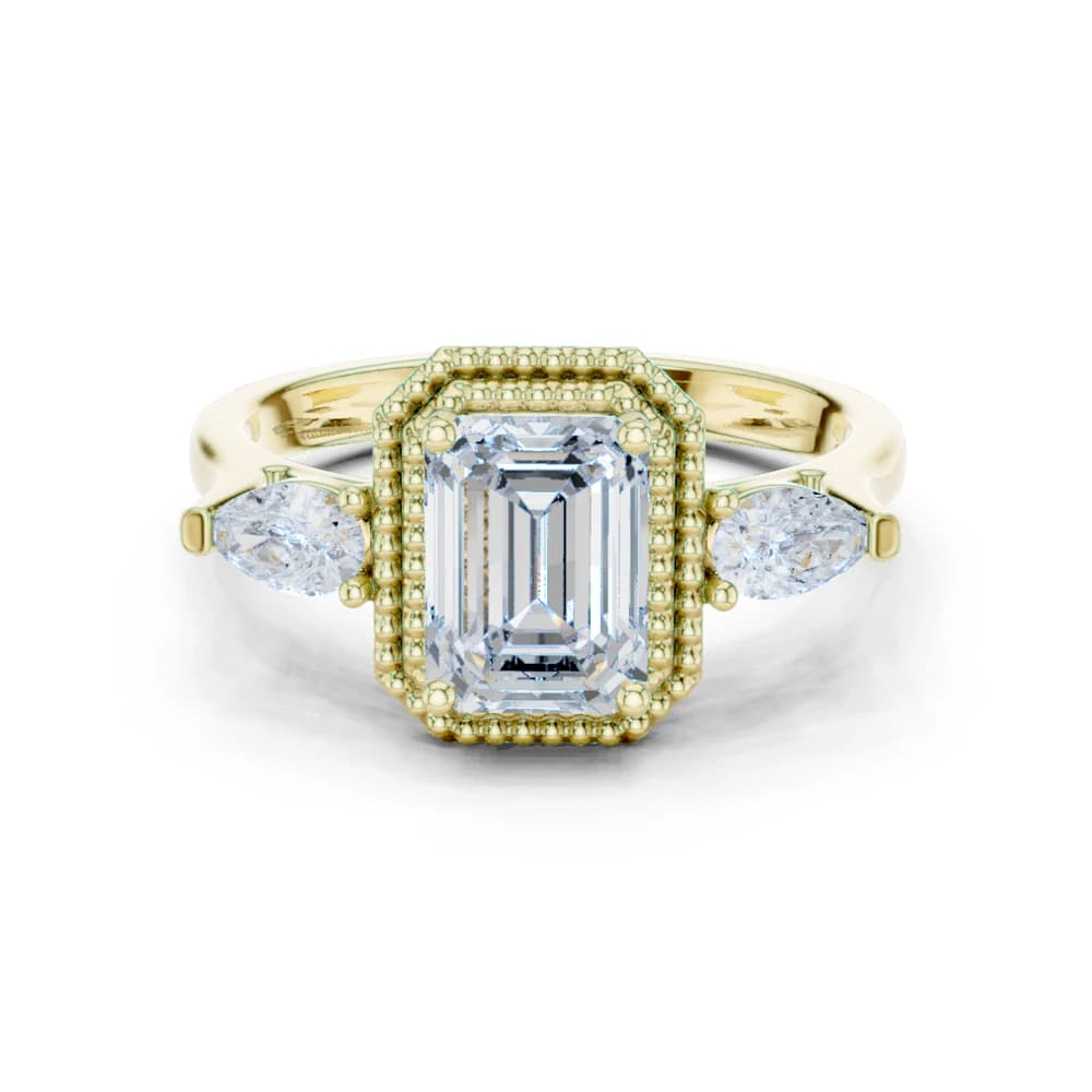 Clover Leaf Lab Grown Diamond Delicate Ribbon Ring - Image 3 Clover Leaf Lab Grown Diamond Delicate Ribbon Ring, view 3 of 9