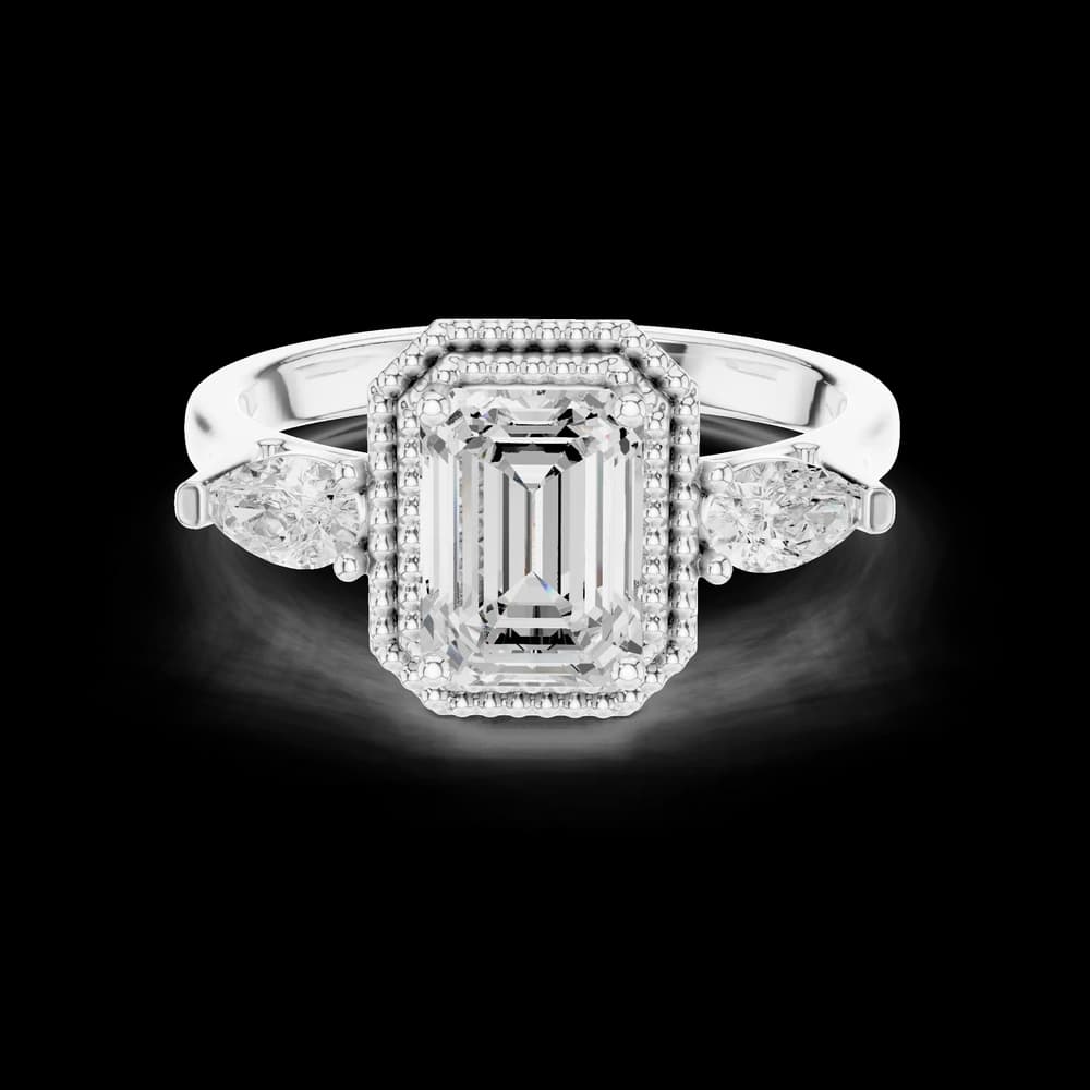 Clover Leaf Lab Grown Diamond Delicate Ribbon Ring - Image 5 Clover Leaf Lab Grown Diamond Delicate Ribbon Ring, view 5 of 9