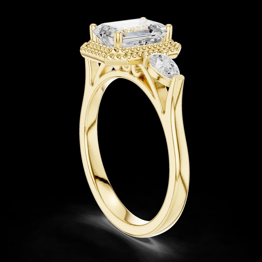 Clover Leaf Lab Grown Diamond Delicate Ribbon Ring - Image 7 Clover Leaf Lab Grown Diamond Delicate Ribbon Ring, view 7 of 9