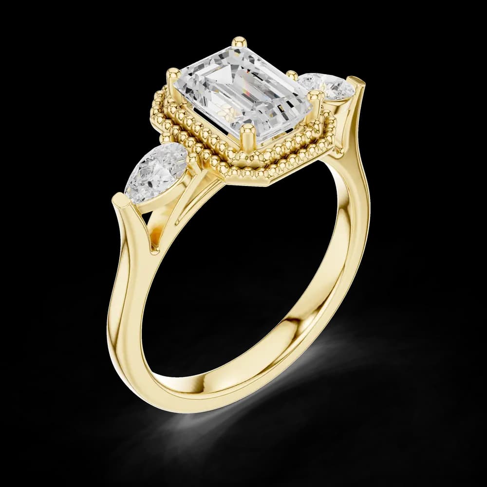 Clover Leaf Lab Grown Diamond Delicate Ribbon Ring - Image 8 Clover Leaf Lab Grown Diamond Delicate Ribbon Ring, view 8 of 9