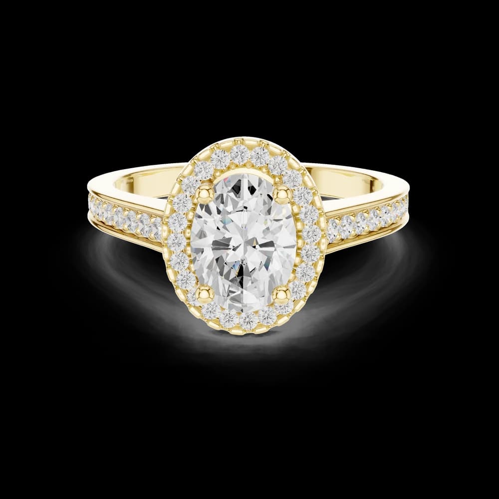 Cluster Oval Design Lab Grown Diamond Ring - Image 3 Cluster Oval Design Lab Grown Diamond Ring, view 3 of 6