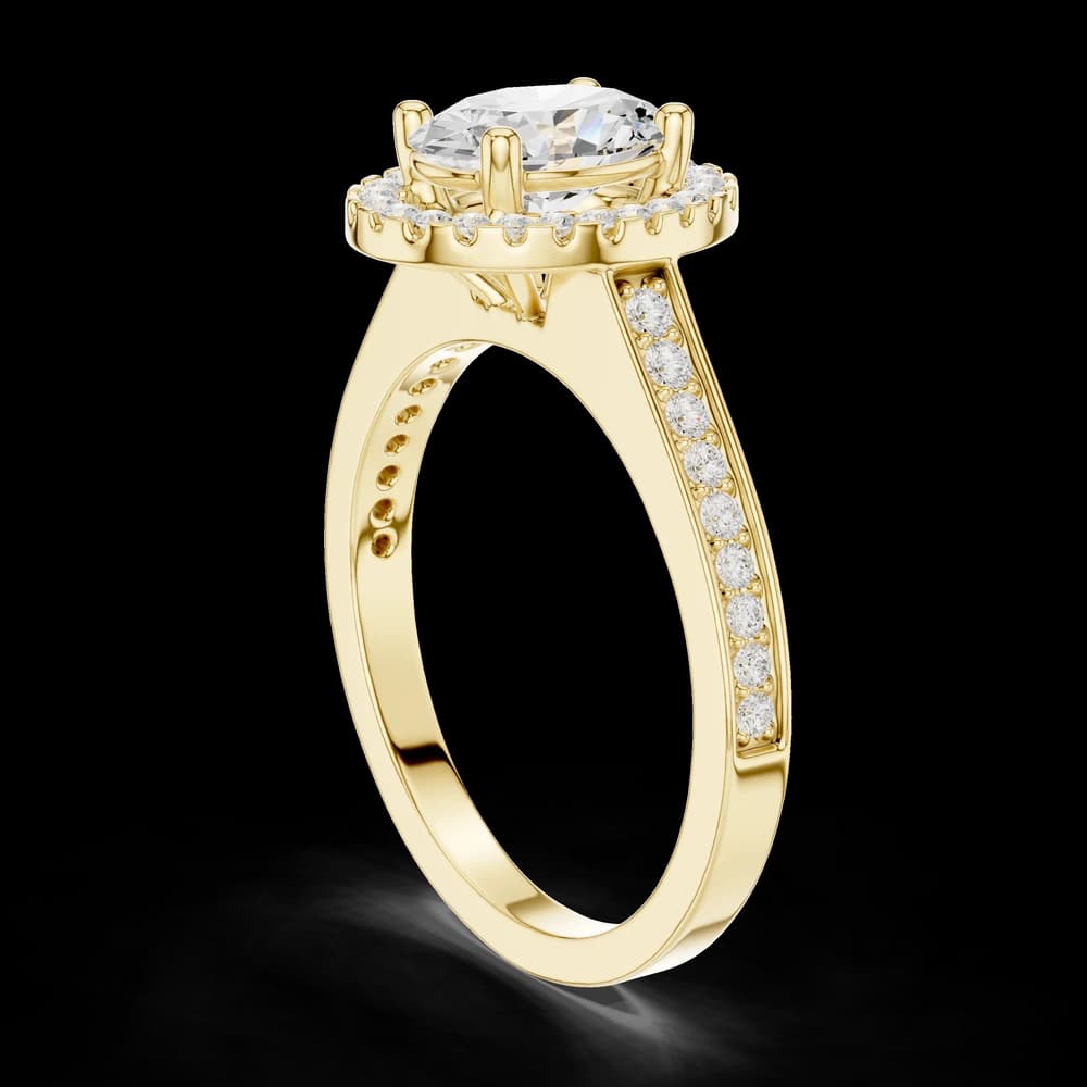 Cluster Oval Design Lab Grown Diamond Ring - Image 4 Cluster Oval Design Lab Grown Diamond Ring, view 4 of 6