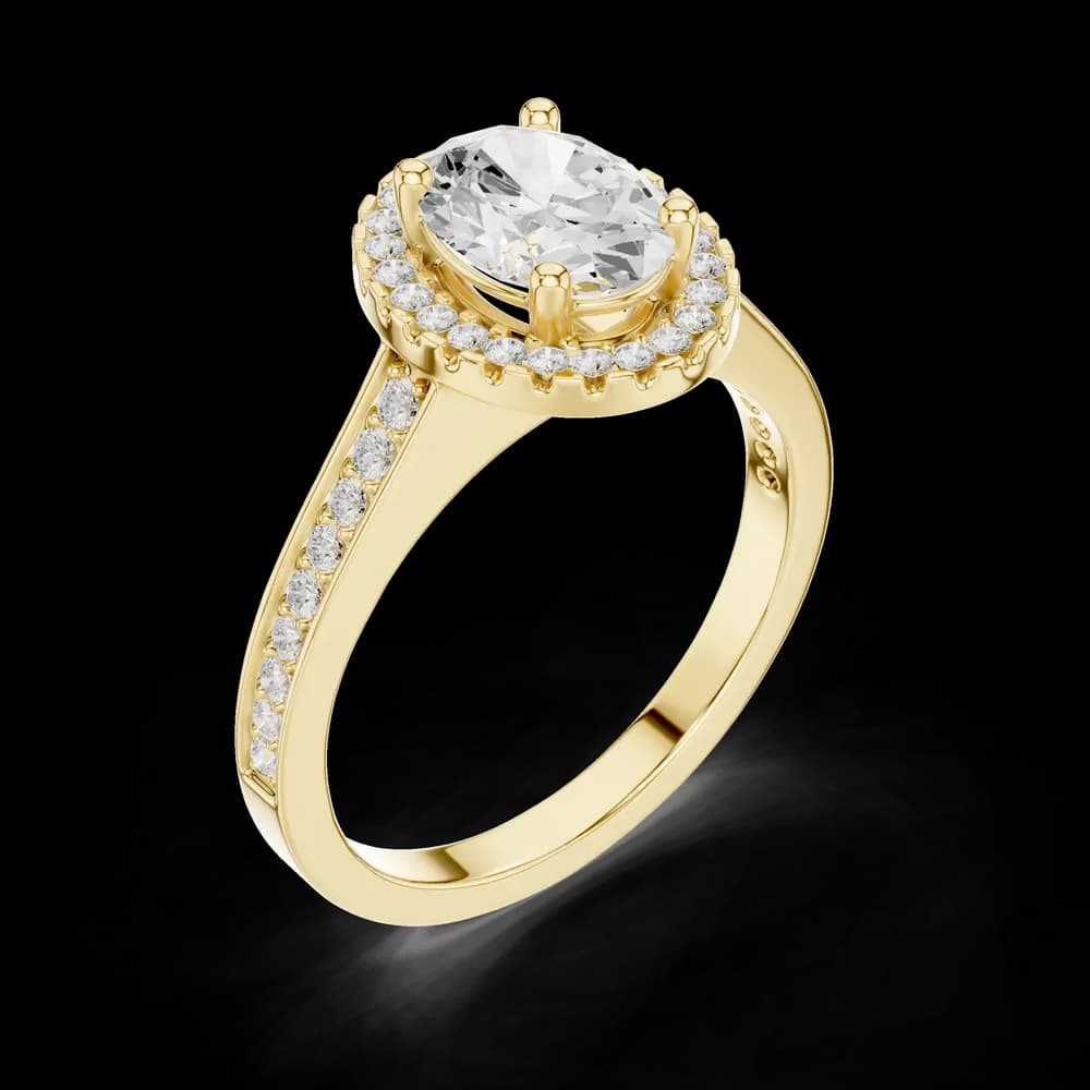 Cluster Oval Design Lab Grown Diamond Ring - Image 5 Cluster Oval Design Lab Grown Diamond Ring, view 5 of 6