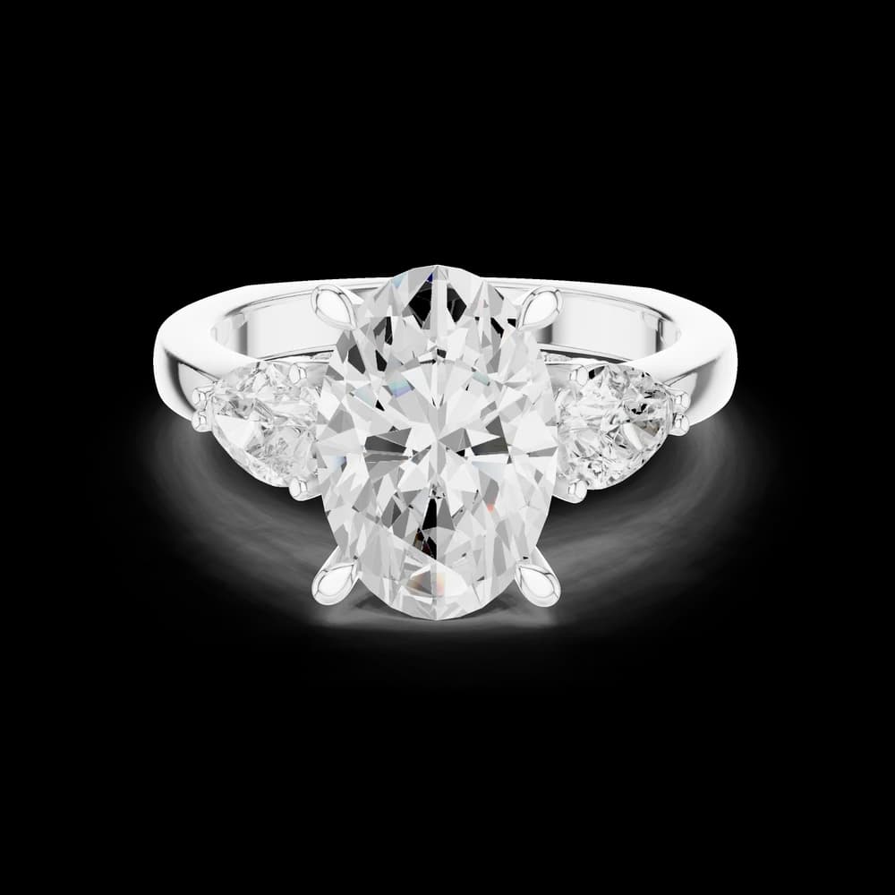 Coastal Cliff Lab Grown Diamond Swirl Bypass Ring - Image 5 Coastal Cliff Lab Grown Diamond Swirl Bypass Ring, view 5 of 9