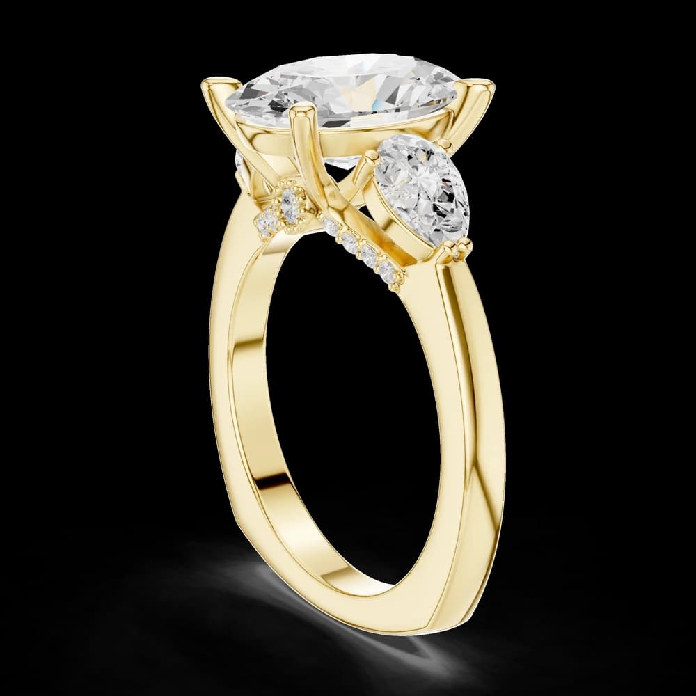 Coastal Cliff Lab Grown Diamond Swirl Bypass Ring - Image 7 Coastal Cliff Lab Grown Diamond Swirl Bypass Ring, view 7 of 9