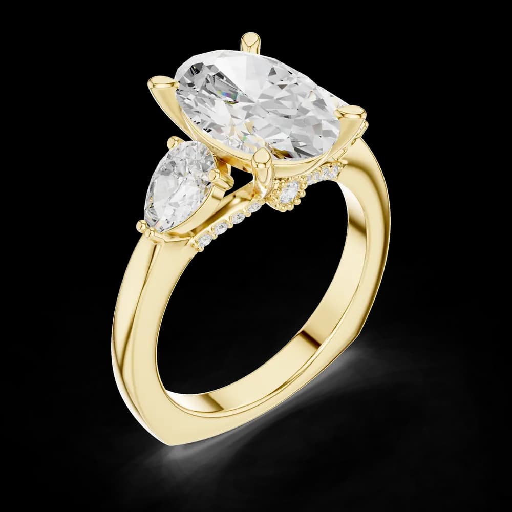 Coastal Cliff Lab Grown Diamond Swirl Bypass Ring - Image 8 Coastal Cliff Lab Grown Diamond Swirl Bypass Ring, view 8 of 9
