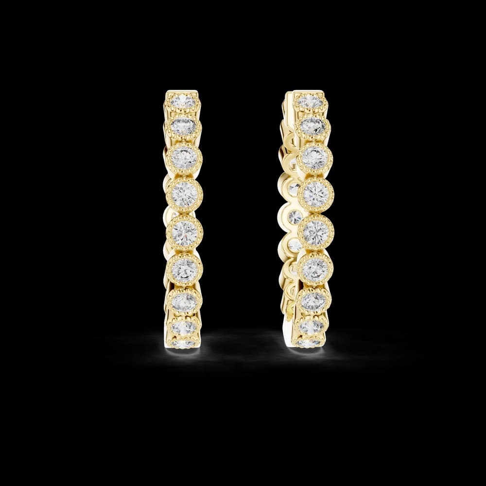 Contemporary Beam Lab Grown Diamond Earrings - Image 1 Contemporary Beam Lab Grown Diamond Earrings, view 1 of 4