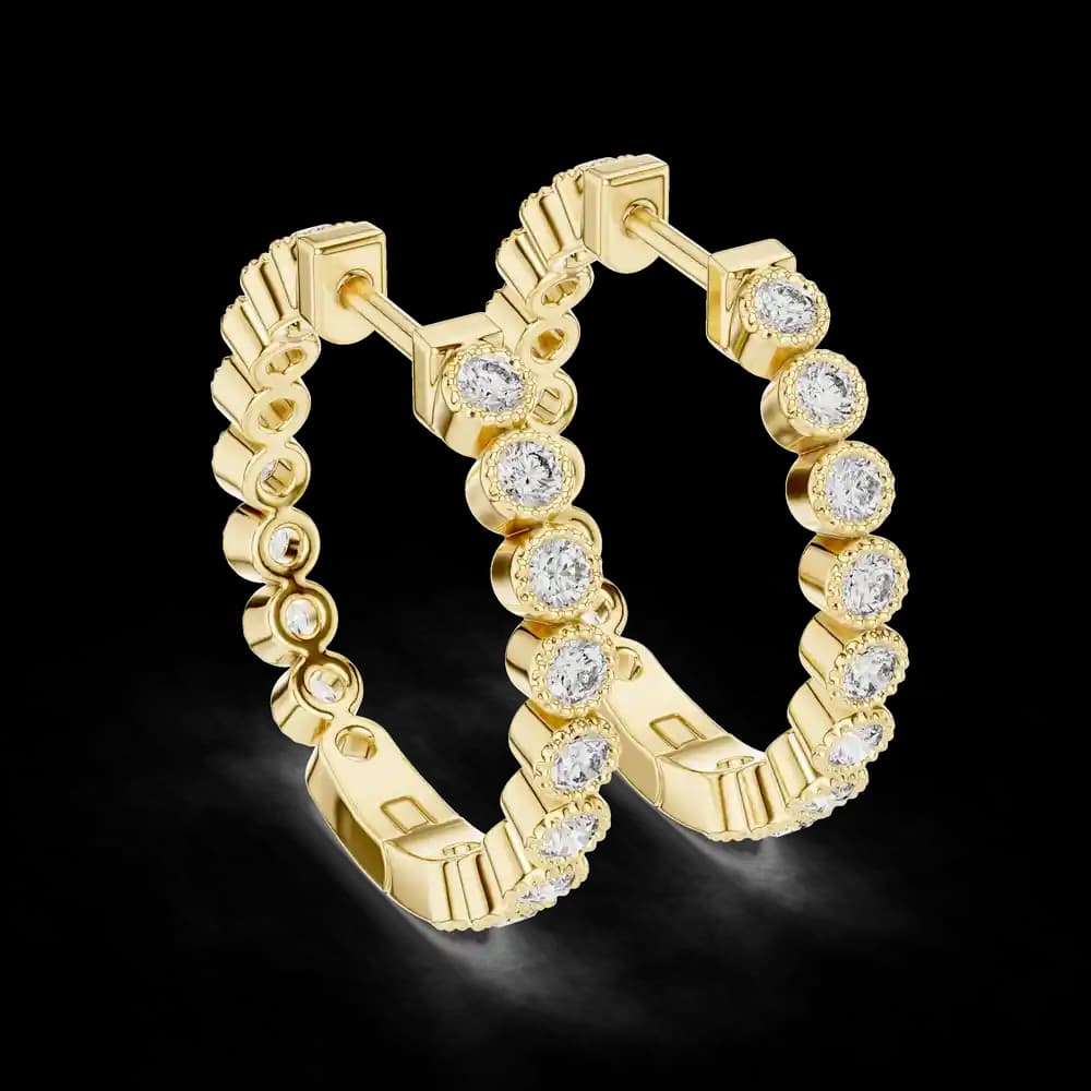 Contemporary Beam Lab Grown Diamond Earrings - Image 4 Contemporary Beam Lab Grown Diamond Earrings, view 4 of 4