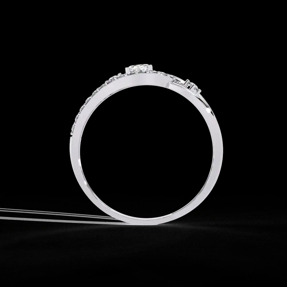 Contemporary Lab Grown Diamond oval Ring - Image 4 Contemporary Lab Grown Diamond oval Ring, view 4 of 4