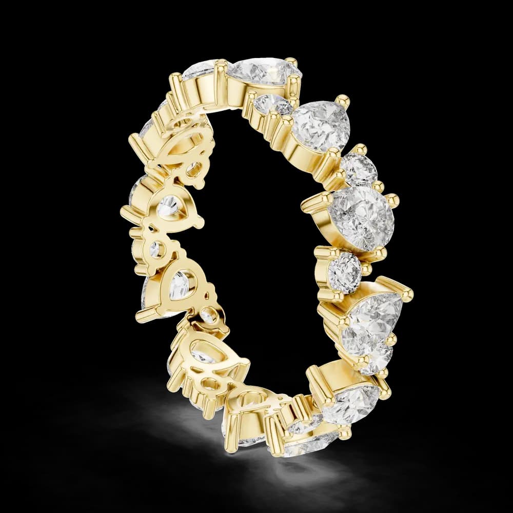 Coral Reef Lab Grown Diamond Textured Ring - Image 4 Coral Reef Lab Grown Diamond Textured Ring, view 4 of 6