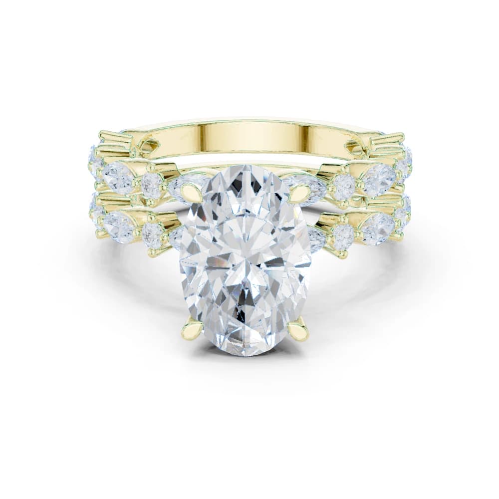 Coral Reef Lab Grown Diamond Two Tone Solitaire - Image 3 Coral Reef Lab Grown Diamond Two Tone Solitaire, view 3 of 9