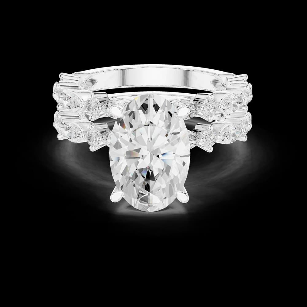Coral Reef Lab Grown Diamond Two Tone Solitaire - Image 5 Coral Reef Lab Grown Diamond Two Tone Solitaire, view 5 of 9