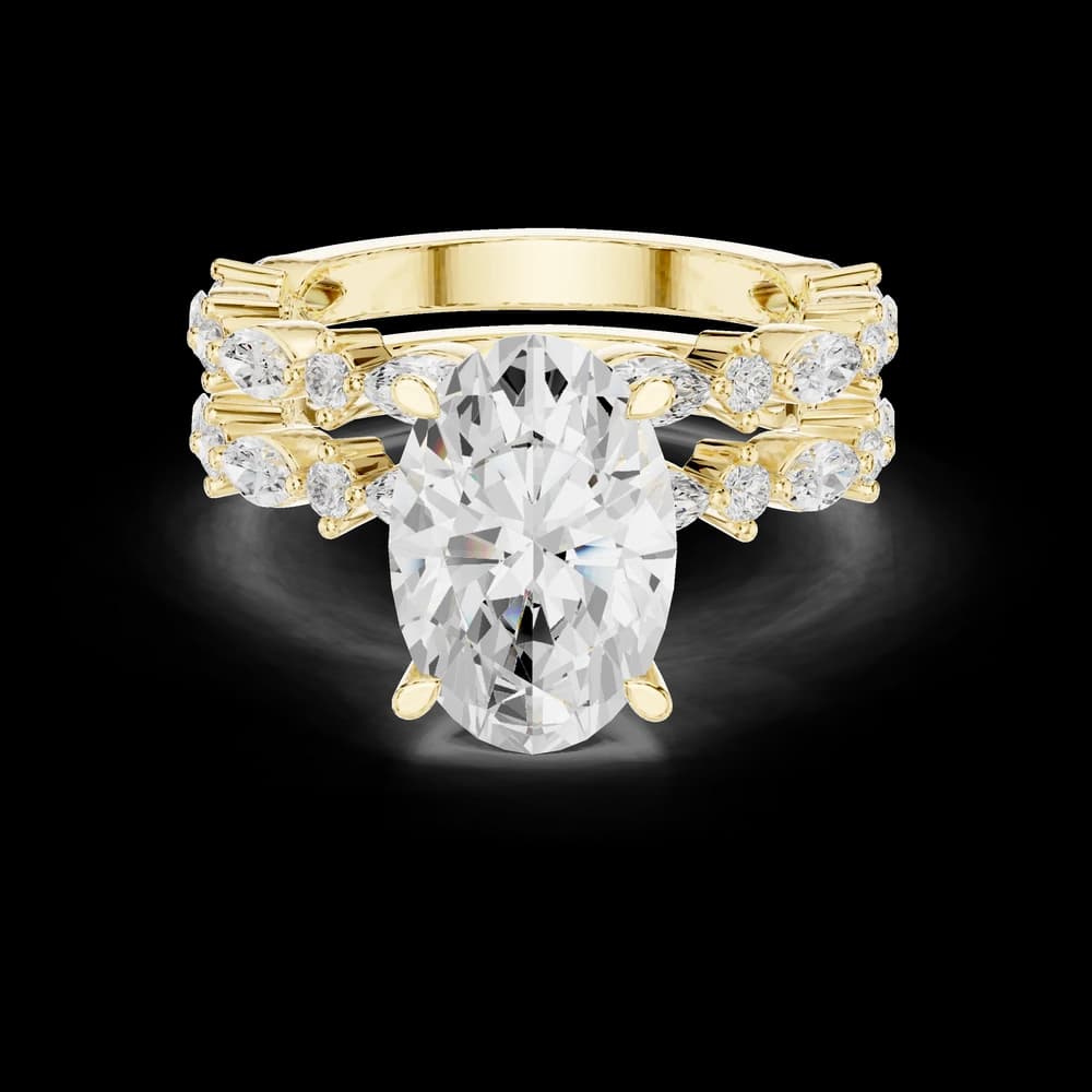 Coral Reef Lab Grown Diamond Two Tone Solitaire - Image 6 Coral Reef Lab Grown Diamond Two Tone Solitaire, view 6 of 9