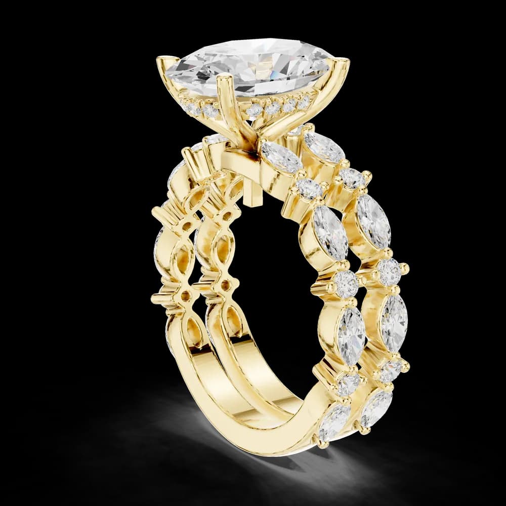 Coral Reef Lab Grown Diamond Two Tone Solitaire - Image 7 Coral Reef Lab Grown Diamond Two Tone Solitaire, view 7 of 9