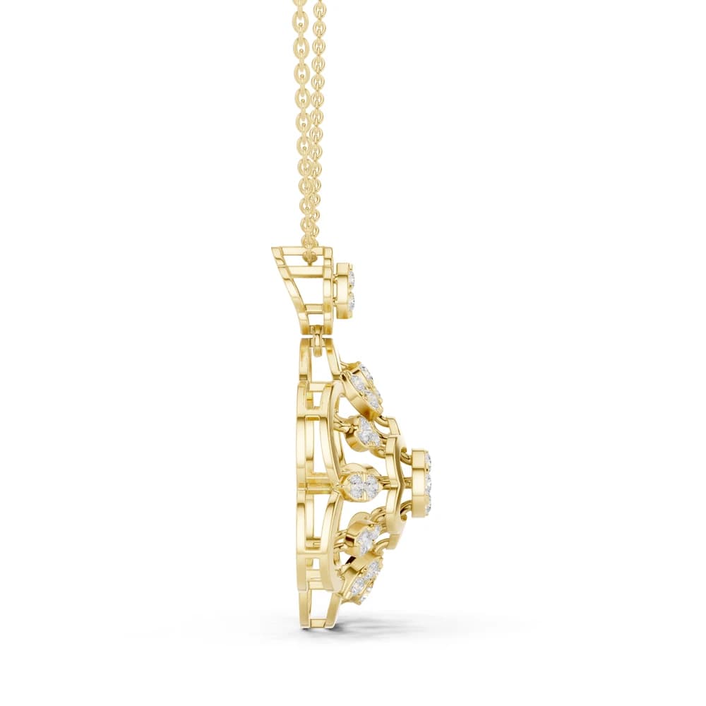 Cosmic Flow Lab Grown Diamond Elegant Pendant - Image 6 Cosmic Flow Lab Grown Diamond Elegant Pendant, view 6 of 6