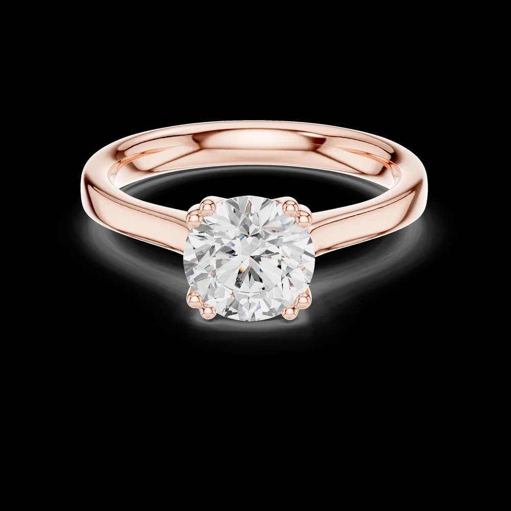 Crater Cross Lab Grown Solitaire Diamond Ring - Image 1 Crater Cross Lab Grown Solitaire Diamond Ring, view 1 of 6