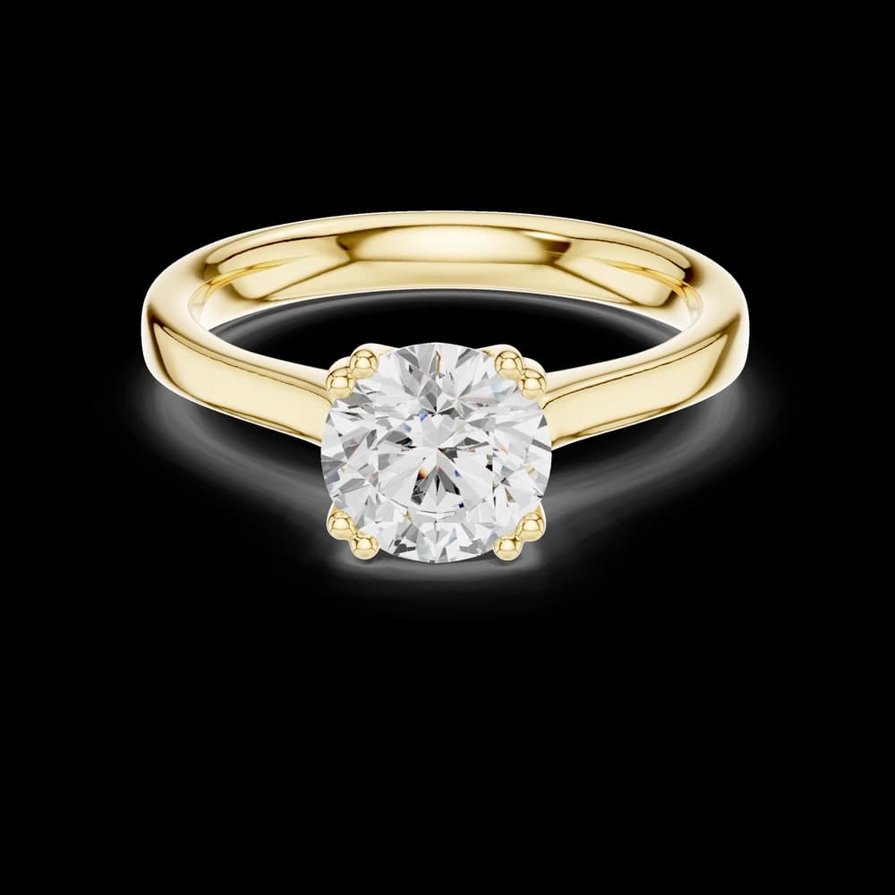 Crater Cross Lab Grown Solitaire Diamond Ring - Image 3 Crater Cross Lab Grown Solitaire Diamond Ring, view 3 of 6