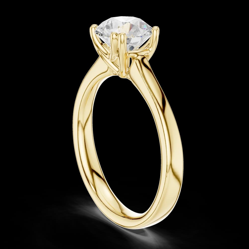 Crater Cross Lab Grown Solitaire Diamond Ring - Image 4 Crater Cross Lab Grown Solitaire Diamond Ring, view 4 of 6