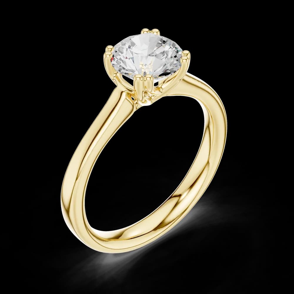 Crater Cross Lab Grown Solitaire Diamond Ring - Image 5 Crater Cross Lab Grown Solitaire Diamond Ring, view 5 of 6