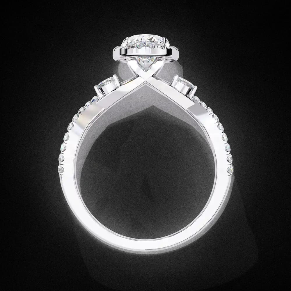 Crossover Lab Grown Diamond Ring - Image 4 Crossover Lab Grown Diamond Ring, view 4 of 12