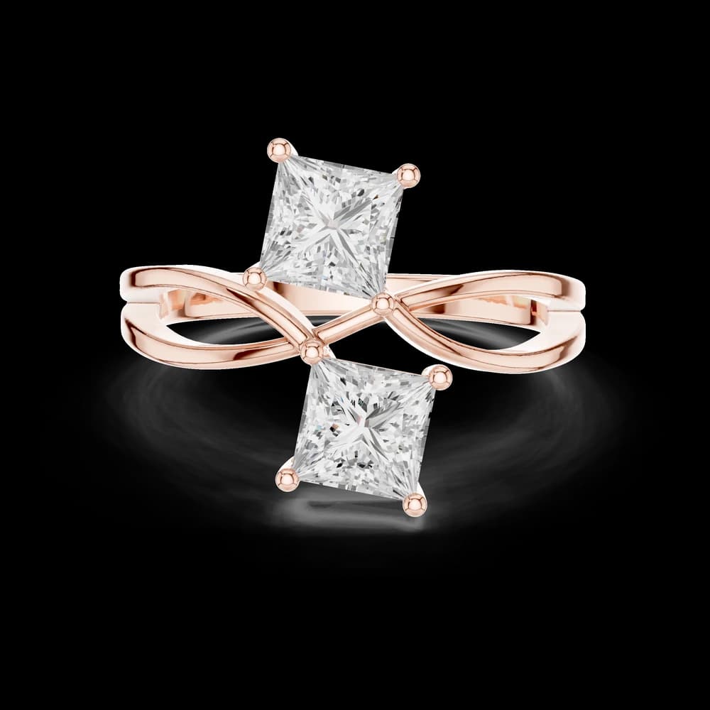 Entwined Princess Toi-Moi Lab Grown Ring - Image 1 Entwined Princess Toi-Moi Lab Grown Ring, view 1 of 6