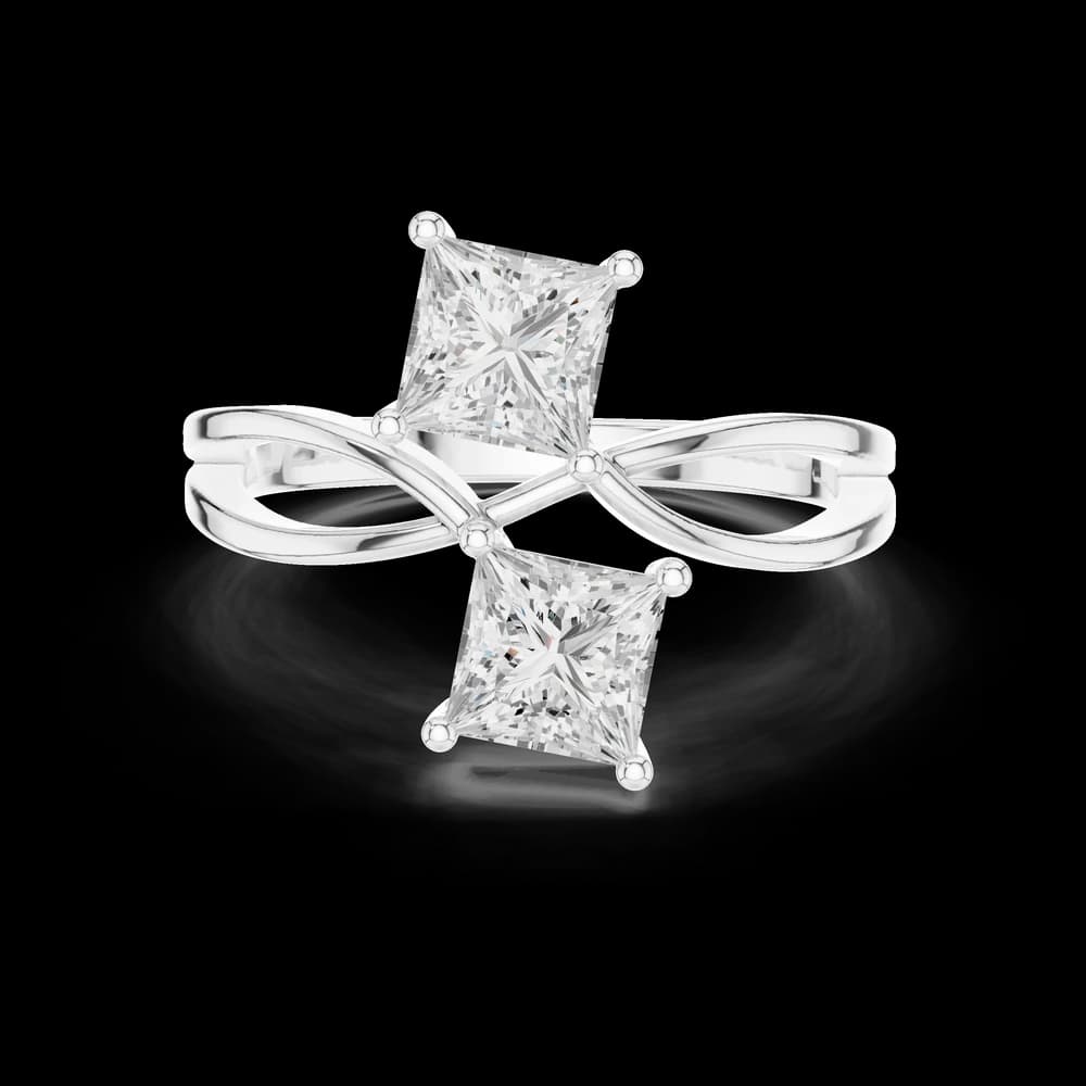 Entwined Princess Toi-Moi Lab Grown Ring - Image 2 Entwined Princess Toi-Moi Lab Grown Ring, view 2 of 6