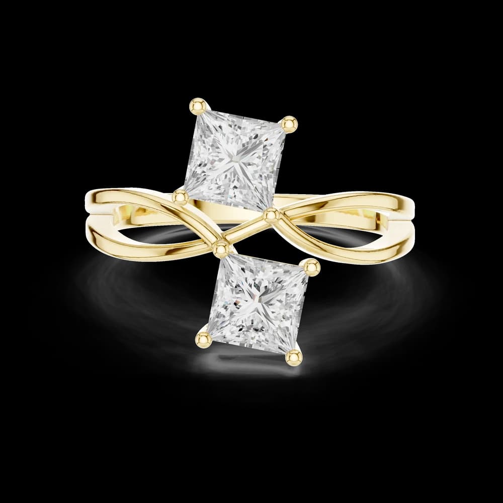 Entwined Princess Toi-Moi Lab Grown Ring - Image 3 Entwined Princess Toi-Moi Lab Grown Ring, view 3 of 6