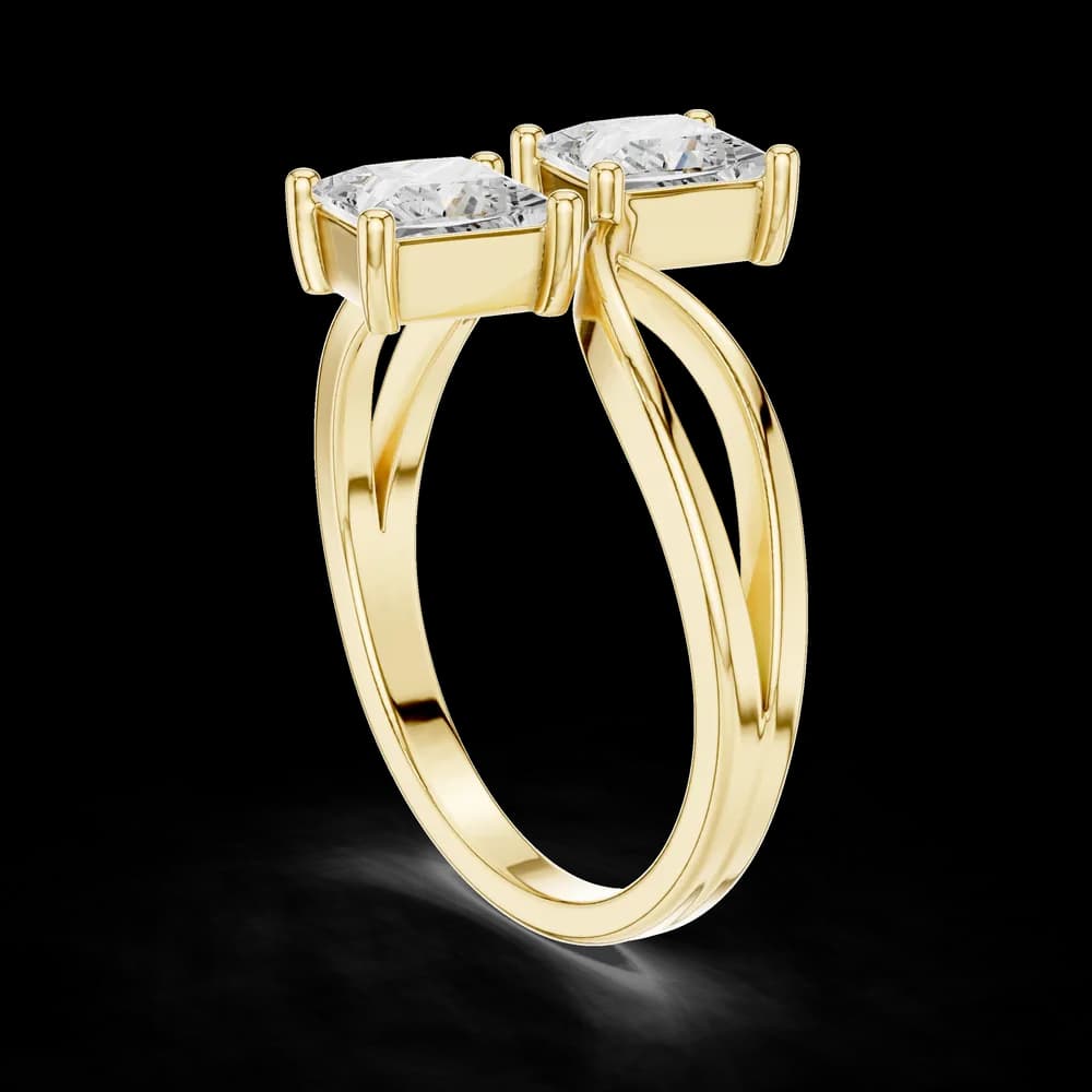 Entwined Princess Toi-Moi Lab Grown Ring - Image 4 Entwined Princess Toi-Moi Lab Grown Ring, view 4 of 6