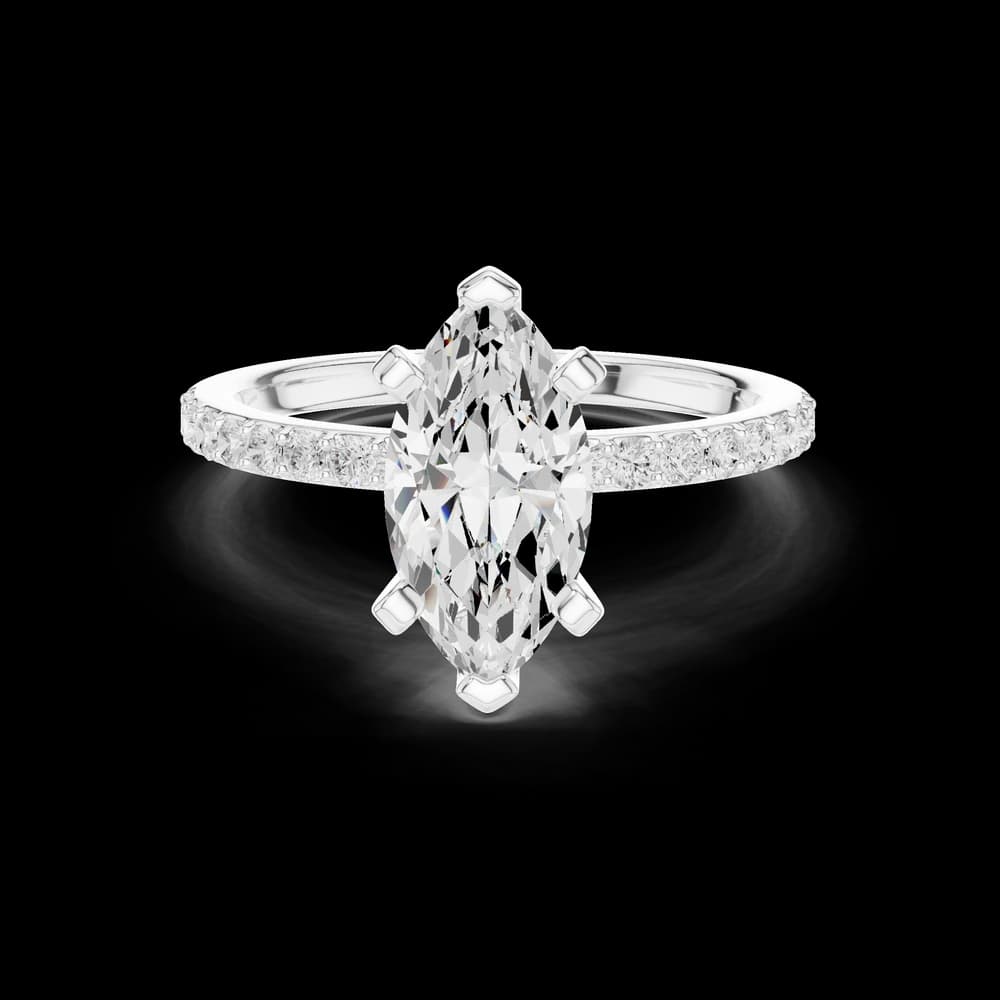Six Prong Marquise Lab Grown Diamond Ring - Image 2 Six Prong Marquise Lab Grown Diamond Ring, view 2 of 6