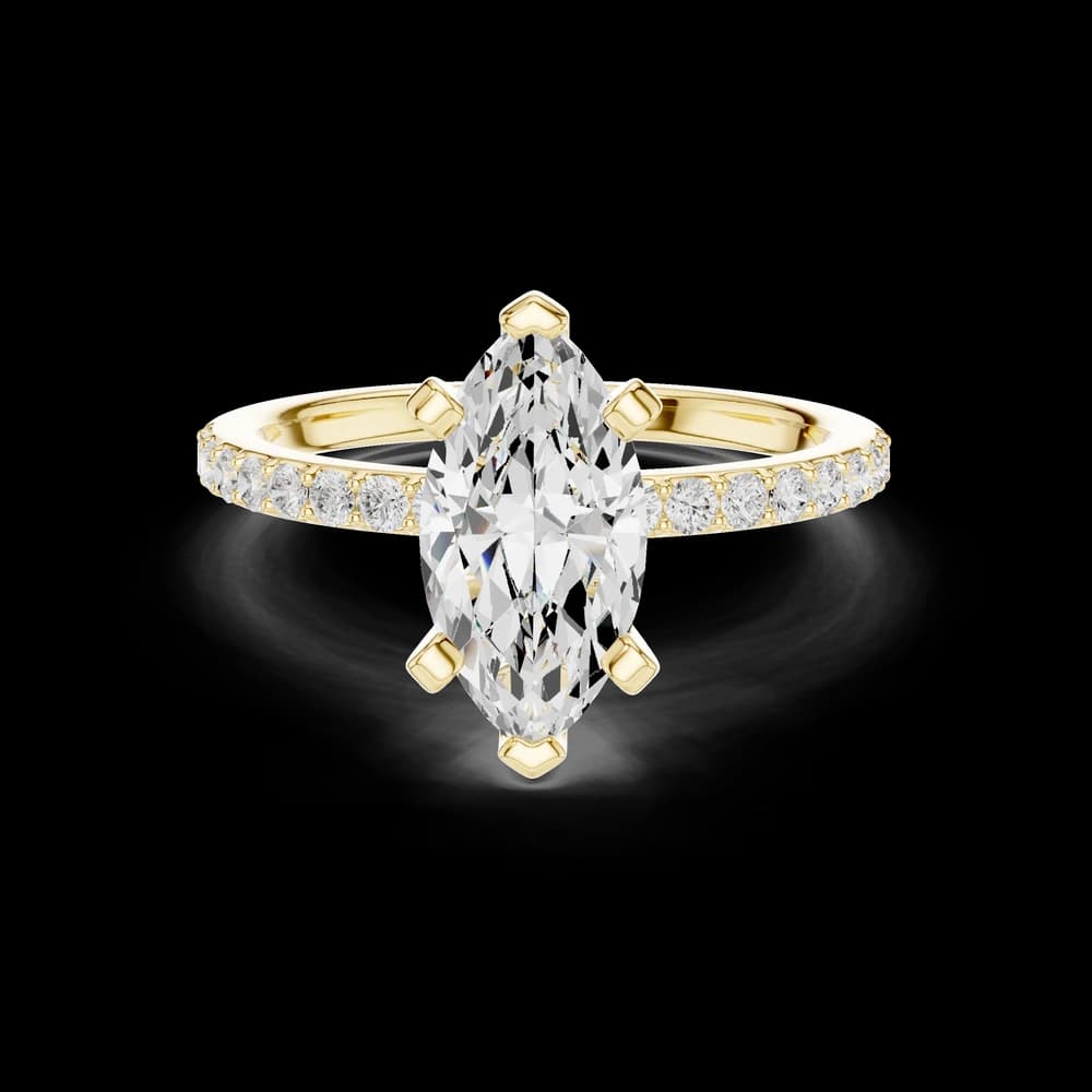 Six Prong Marquise Lab Grown Diamond Ring - Image 3 Six Prong Marquise Lab Grown Diamond Ring, view 3 of 6
