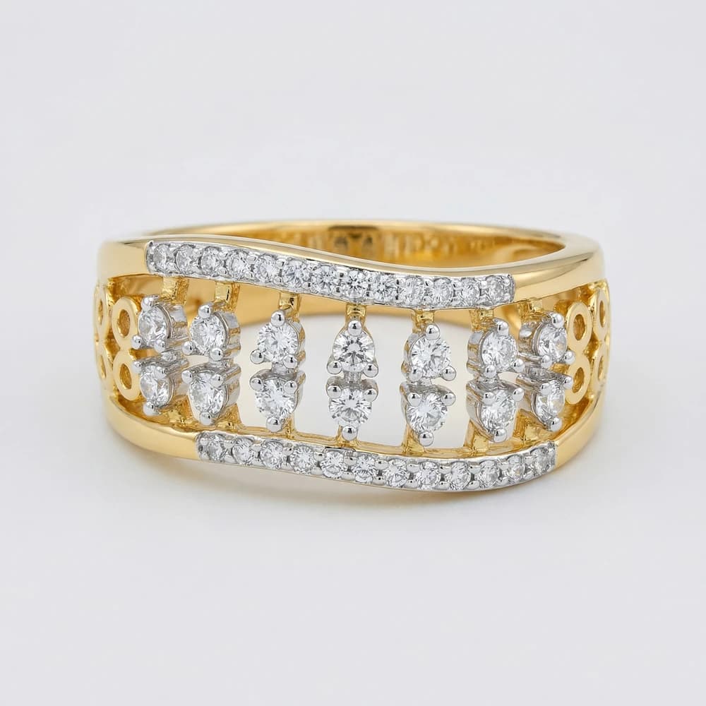 Openwork Multi Shape Band Lab Grown Diamond Ring - Image 1 Openwork Multi Shape Band Lab Grown Diamond Ring, view 1 of 3