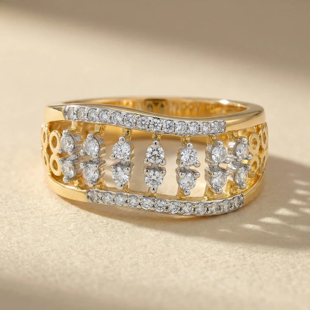 Openwork Multi Shape Band Lab Grown Diamond Ring - Image 3 Openwork Multi Shape Band Lab Grown Diamond Ring, view 3 of 3
