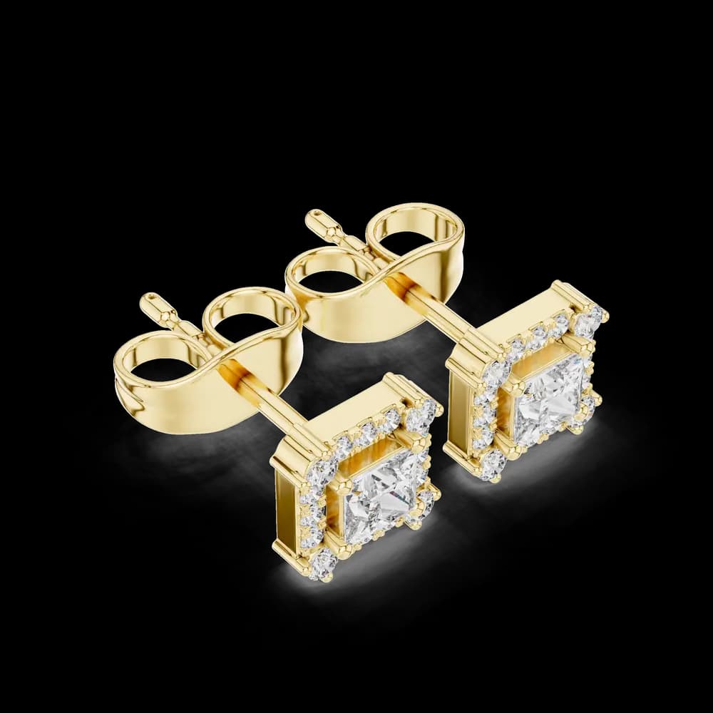 Crystal Wave lab grown diamond earring - Image 5 Crystal Wave lab grown diamond earring, view 5 of 6