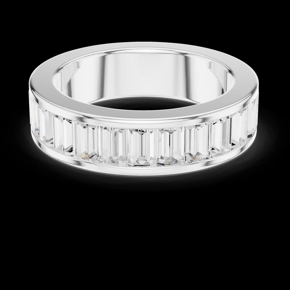 aguette Diamond Channel Cut Eternity Lab Grown Ring - Image 2 aguette Diamond Channel Cut Eternity Lab Grown Ring, view 2 of 6