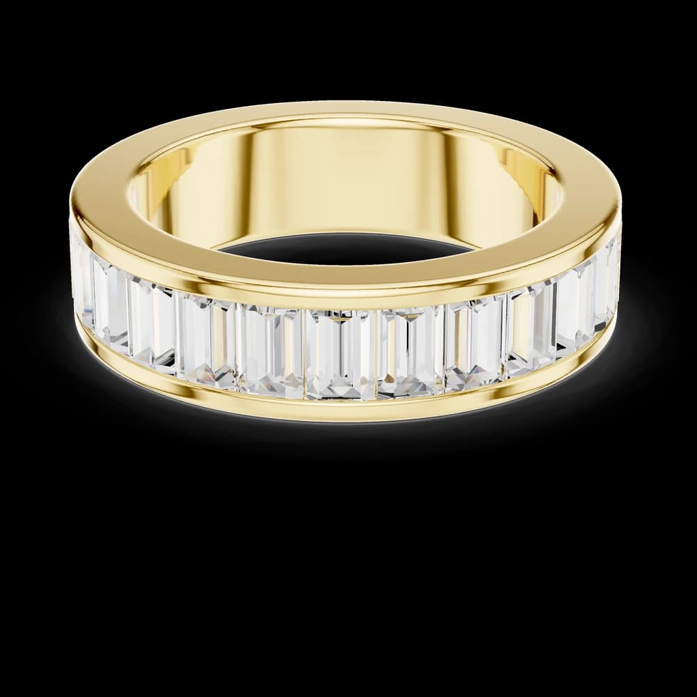 aguette Diamond Channel Cut Eternity Lab Grown Ring - Image 3 aguette Diamond Channel Cut Eternity Lab Grown Ring, view 3 of 6