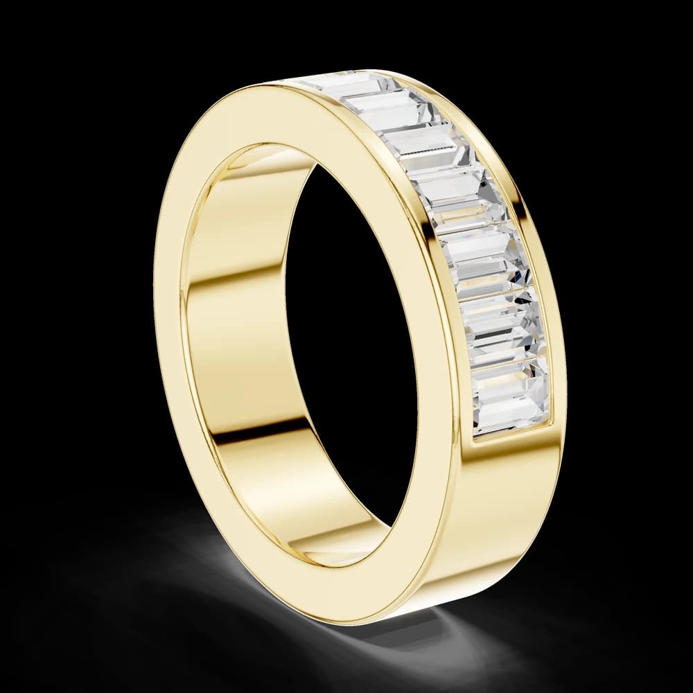 aguette Diamond Channel Cut Eternity Lab Grown Ring - Image 4 aguette Diamond Channel Cut Eternity Lab Grown Ring, view 4 of 6