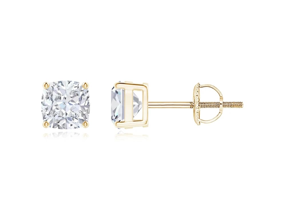 Cushion Cut Solitaire Studs - Image 1 Cushion Cut Solitaire Studs, view 1 of 3