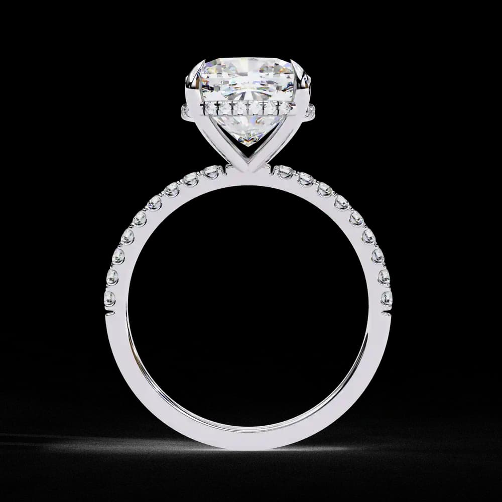 Eternal Glow-Cushion-Cut with Hidden Halo Lab Grown Diamond Ring - Image 2 Eternal Glow-Cushion-Cut with Hidden Halo Lab Grown Diamond Ring, view 2 of 8