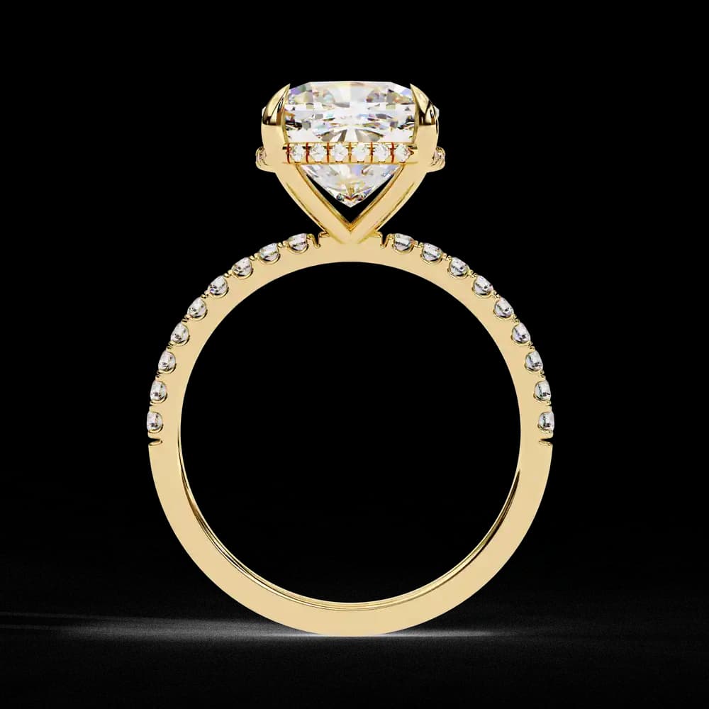 Eternal Glow-Cushion-Cut with Hidden Halo Lab Grown Diamond Ring - Image 8 Eternal Glow-Cushion-Cut with Hidden Halo Lab Grown Diamond Ring, view 8 of 8